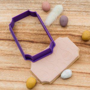 Rectangle Cookie Cutter with Scalloped Corners 85mm