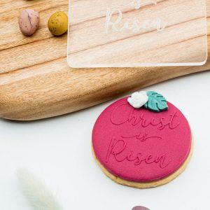 Christ is Risen Raised Cookie Stamp