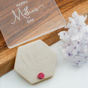 Happy Mother's Day Script Raised Cookie Stamp