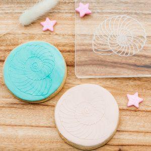 Nautilus Shell Raised Cookie Stamp