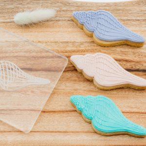 Seashell Raised Cookie Fondant Stamp