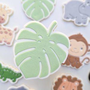 Jungle Leaf Raised Cookie Stamp & Cutter