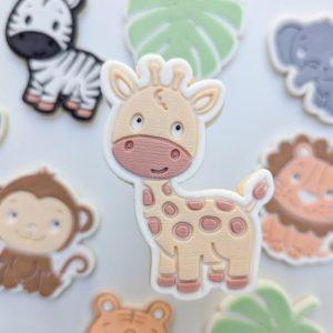 Giraffe Safari Animal Raised Cookie Stamp & Cutter