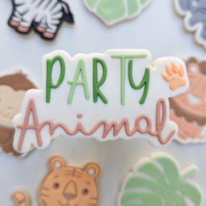 Party Animal Raised Cookie Stamp & Cutter