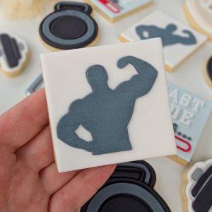 Bodybuilder Raised Cookie Stamp