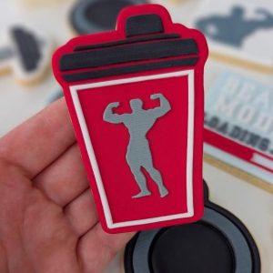 Protein Shake Raised Cookie Stamp & Cutter