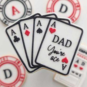 Dad You're Ace Cards Raised Cookie Stamp and Cutter Set