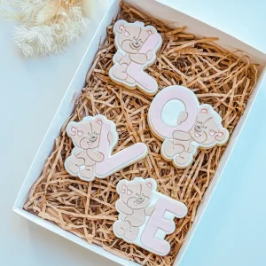Teddies Spelling LOVE Cookie Stamp & Cutter Bundle - 8 Pieces