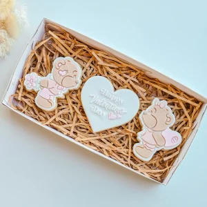 Happy Valentines Day Kissing Teddies Cookie Stamp & Cutter Bundle- 6 Pieces