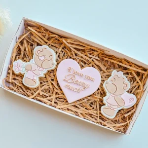 I Love You Beary Much Kissing Teddies Cookie Stamp & Cutter Bundle - 6 Pieces