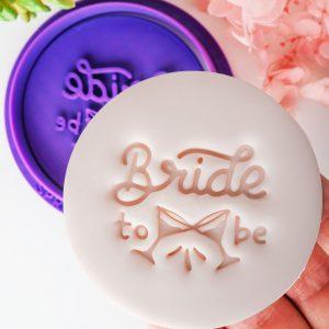 Bride to Be Glasses Cookie Stamp - Fondant Embosser and Cookie Cutter Set