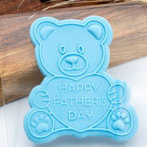 CS-104_Father's_Day_Love_Heart_Bear_Raised_Cookie_Stamp
