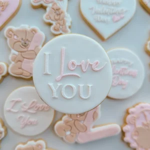 I Love you Text Cookie Stamp