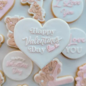 Happy Valentines Day Hearts Cookie Stamp