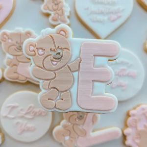 Teddy Letter - E Cookie Stamp & Cutter Set