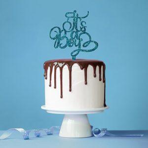It's a Boy Cake with acrylic cake topper