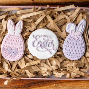 Happy Easter Eggs with Ears Cookie Stamp & Cutter Set