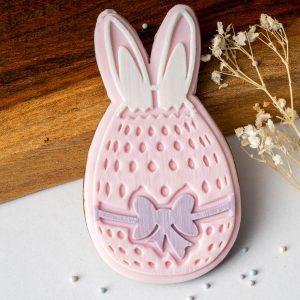 Bunny Ears on Easter Egg Cookie Stamp