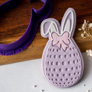 Easter Egg with Folded Bunny Ears Cookie Cutter