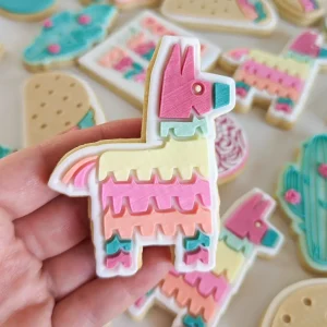 Lama Piniata Cookie Stamp and Cutter