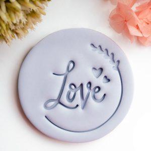 Love Cookie Stamp - Fondant Embosser and Cookie Cutter Set