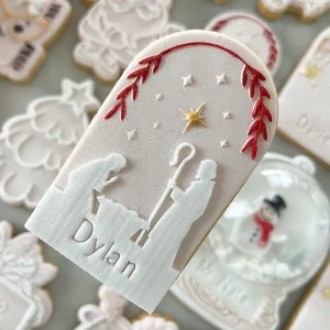 Christmas Nativity scene fondant cookie stamp