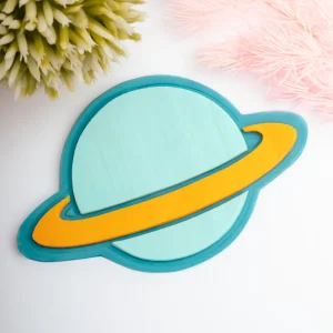 Saturn space theme cookie and cutter