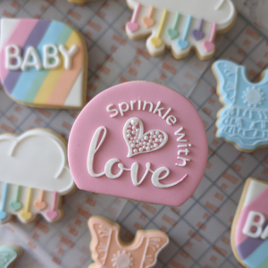 Sprinkle with love Raised Cookie Stamp