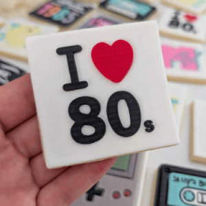 I Love 80s - Customisable Raised Cookie Stamp