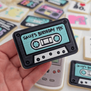 Cassette Tape Raised Cookie Stamp and Cutter