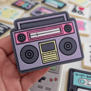 Boombox Raised Cookie Stamp and Cutter