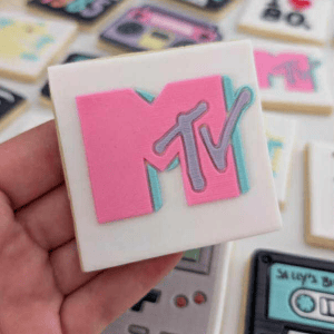 MTV Logo Raised Cookie Stamp