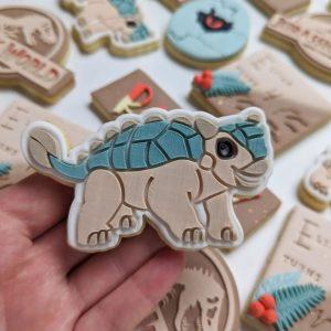 Dinosaur (Bumpy) Side on Raised Cookie Stamp & Cutter