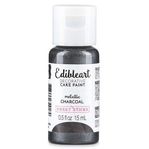 Sweet Sticks Metallic Charcoal Decorative Cake Paint