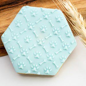 Dog Paw and Bones Cookie Texture Stamp