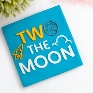 Two the Moon Raised Cookie Stamp