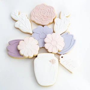 Whimsical Cookie Flower Platter - 13pc Set