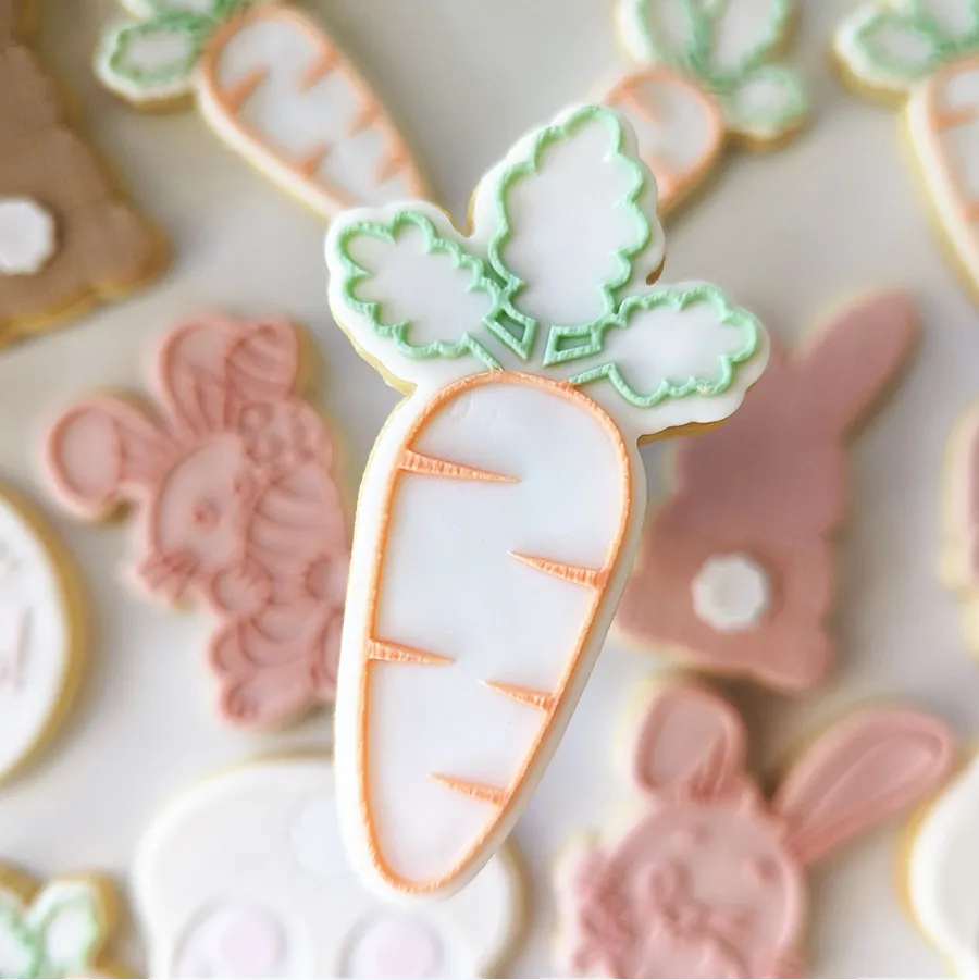 carrot cookie stamp for easter