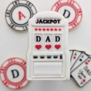 Dad Poker Machine Raised Cookie Stamp Set