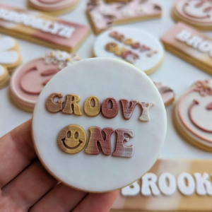 Groovy One Raised Cookie Stamp