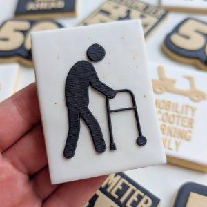 Person with Walker Raised Cookie Stamp